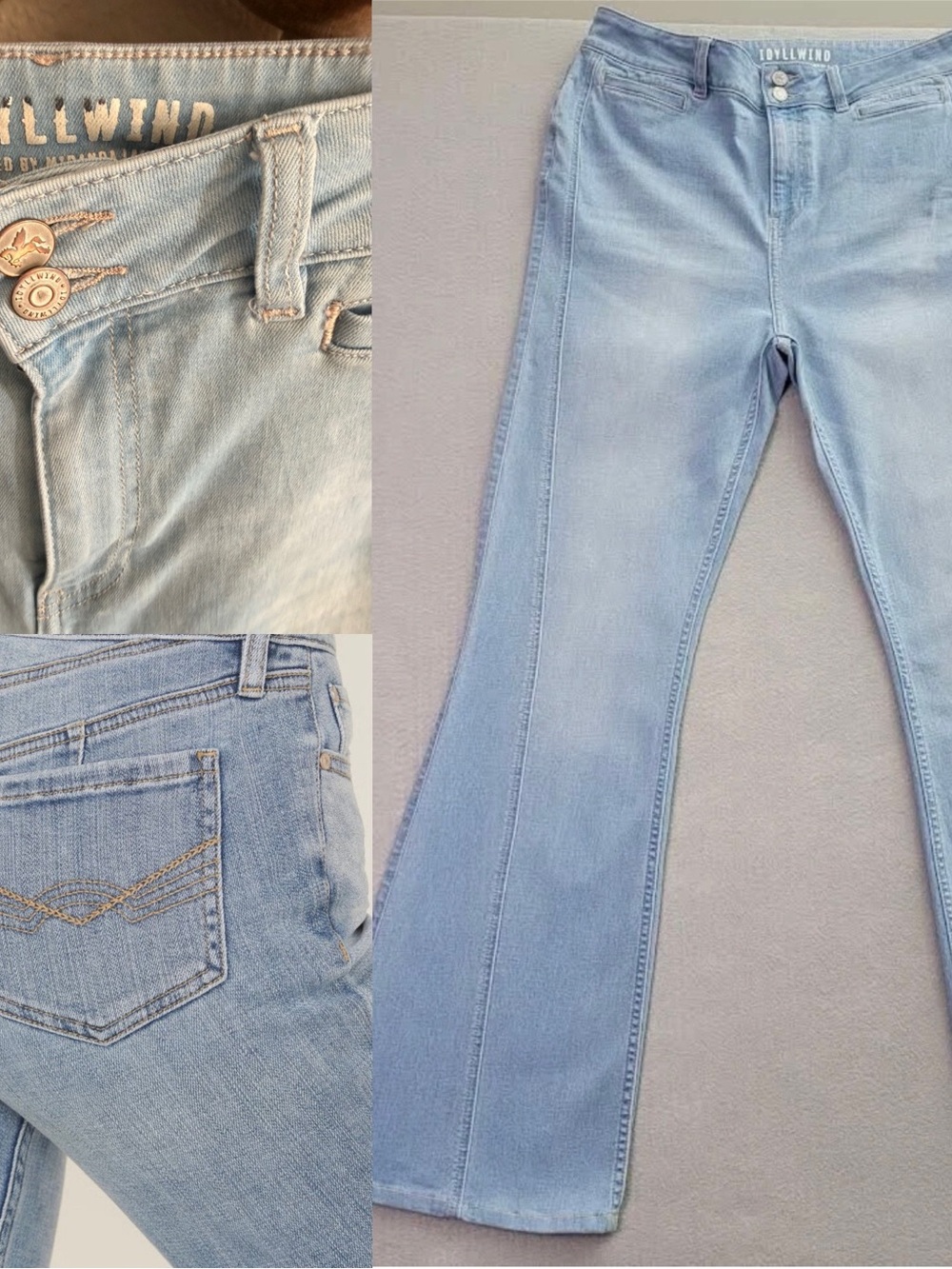 IDYLLWIND Light Women's Jeans - Flared Fit super stretch sz 14 western cowgirl